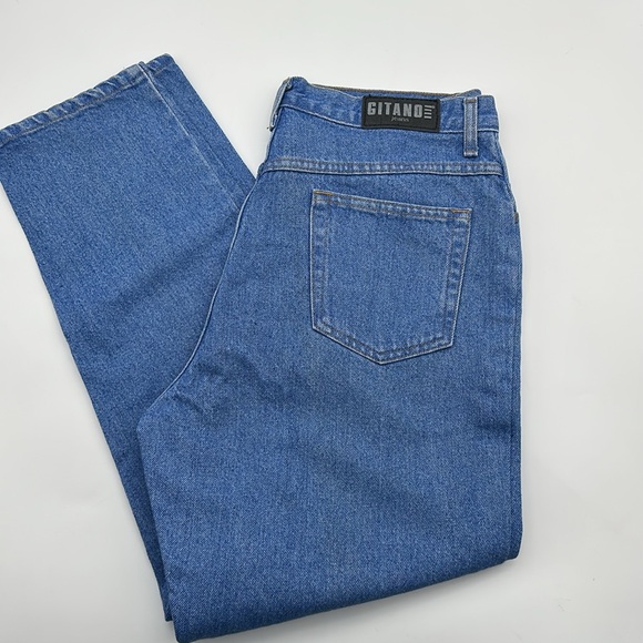 Gitano Jeans Vintage 80’s Blue Women's Jeans high waist size 16 petite (A133) - Picture 3 of 9